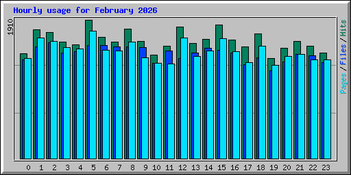Hourly usage for February 2026