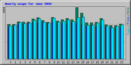 Hourly usage for June 2026